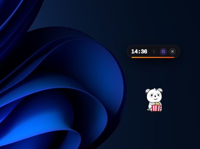 Taspal virtual pet assistant - Animated focus pal panda keeps an eye on your distraction